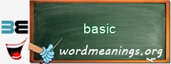 WordMeaning blackboard for basic